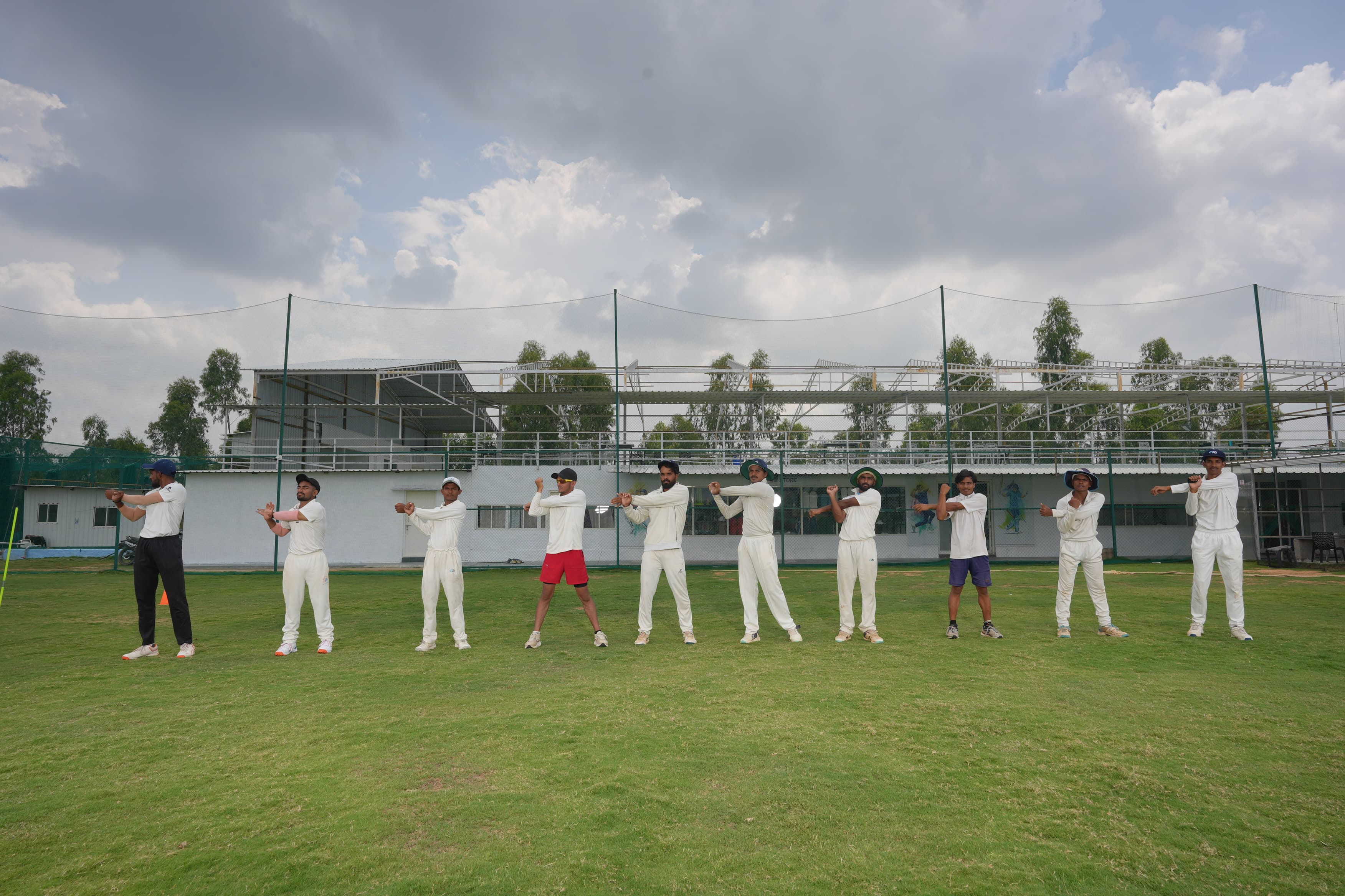 Junior cricketers at Axi Academy of Cricket, Sarjapur, Bangalore