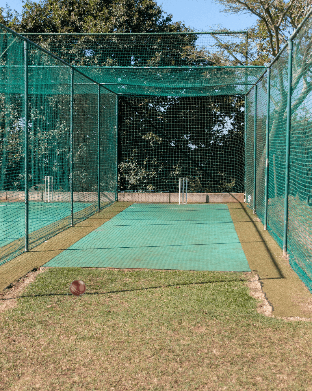Cricket practice nets at Axi Cricket Park, Sarjapur