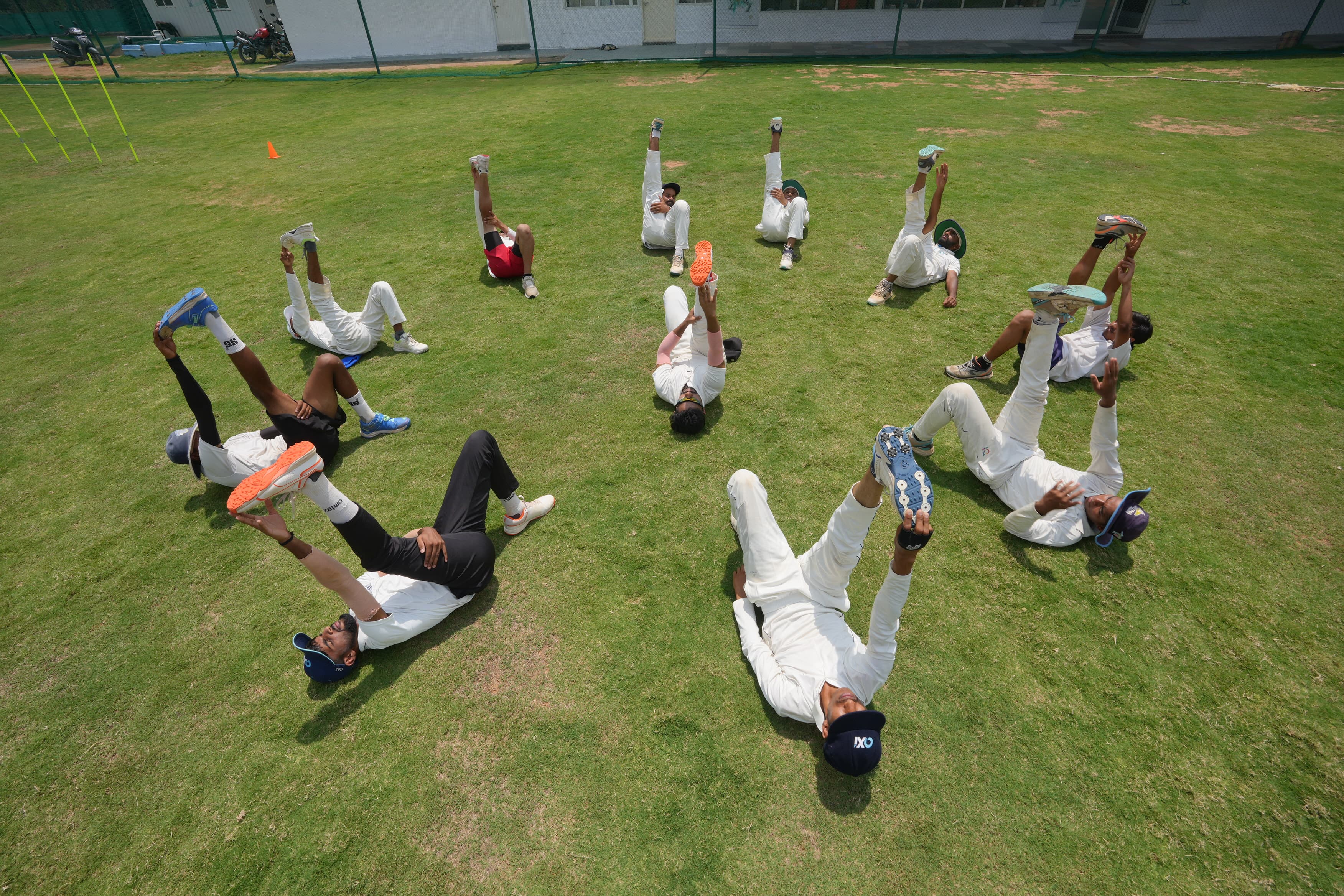 Junior cricketers at Axi Academy of Cricket, Bangalore
